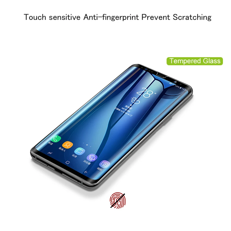 Прозрачное УФ закаленное стекло для Samsung Note 9 8 S9 S8 S7 Edge 5D полное жидкое Защитное