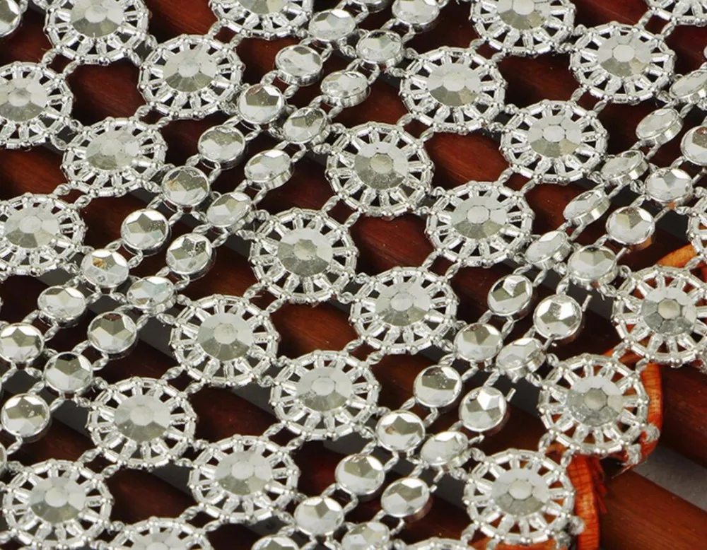 10 ярдов Подсолнух гибкая сетчатая обертка рулон цепочка отделка для шитья Apperal Bag