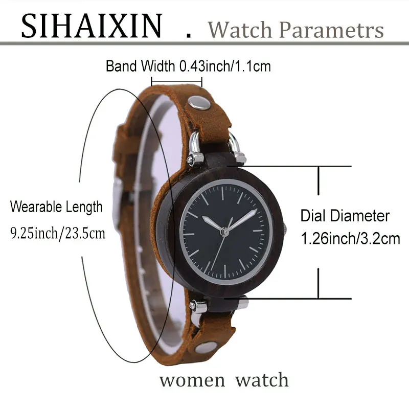 SIHAIXIN деревянные часы для женщин Relojes Para Mujer простые маленькие бамбуковые из