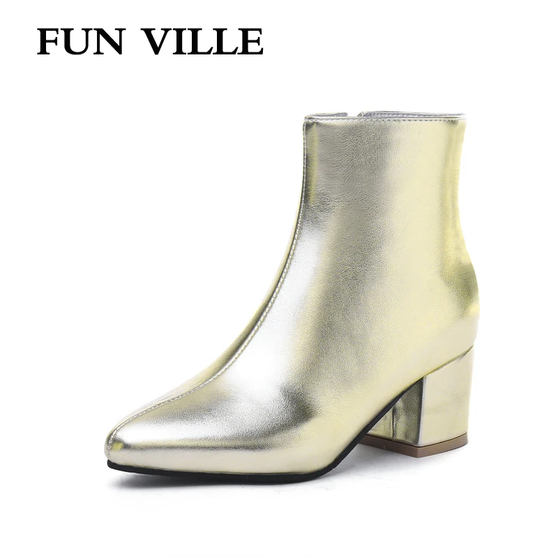 FUN VILLE/размеры 34-45 Новинка 2018 года сезон осень-зима женские ботильоны обувь