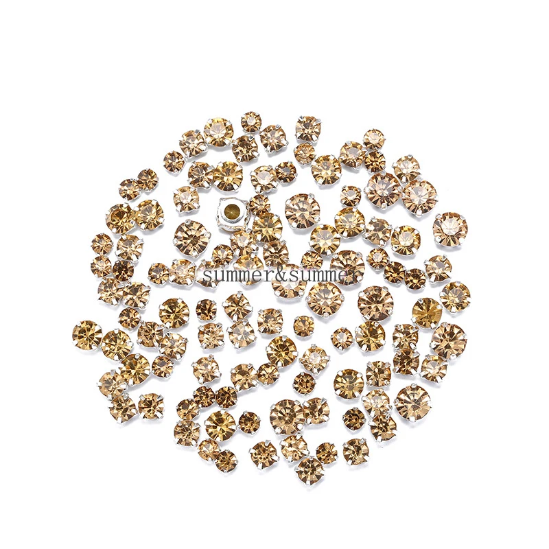 Новинка! 50 шт. 200 стеклянные стразы светло кофейного цвета 4 8 мм|sew-on rhinestones|rhinestone