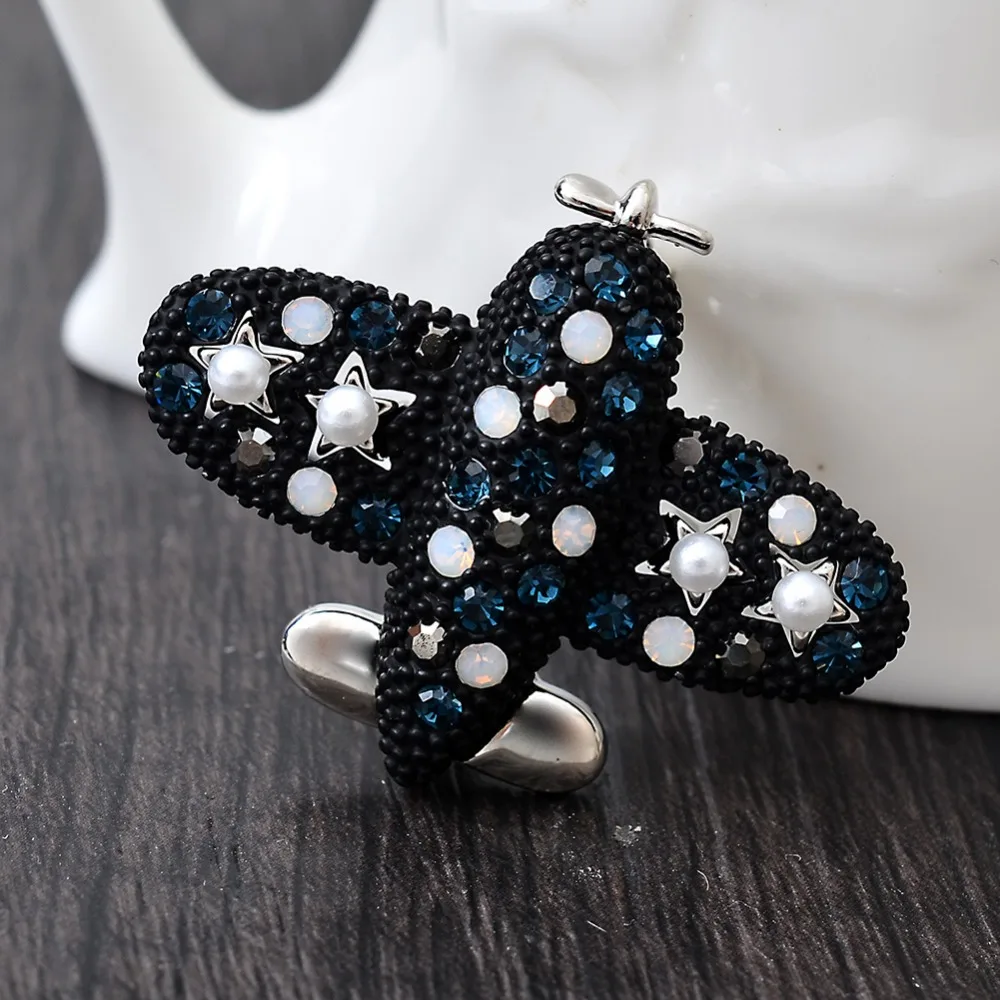 Высшее качество брендовая Классическая эмалированная жемчужная звезда самолет