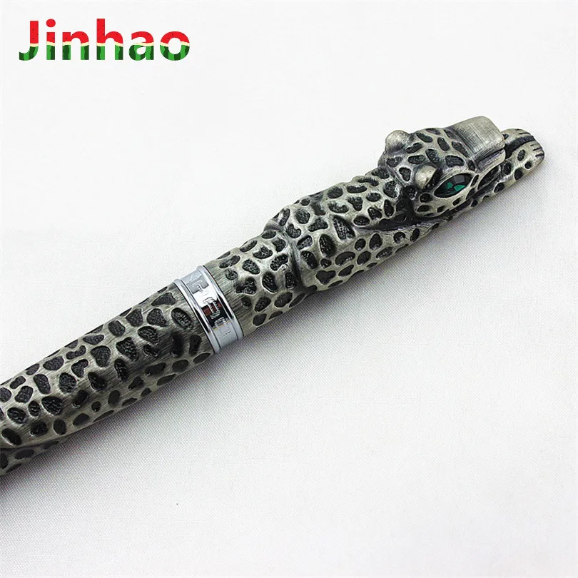 Jinhao новая роскошная авторучка Leopard Cheetah полностью Металлическая чернильная ручка художественные ручки Роскошная коллекция офисная подарочная ручка