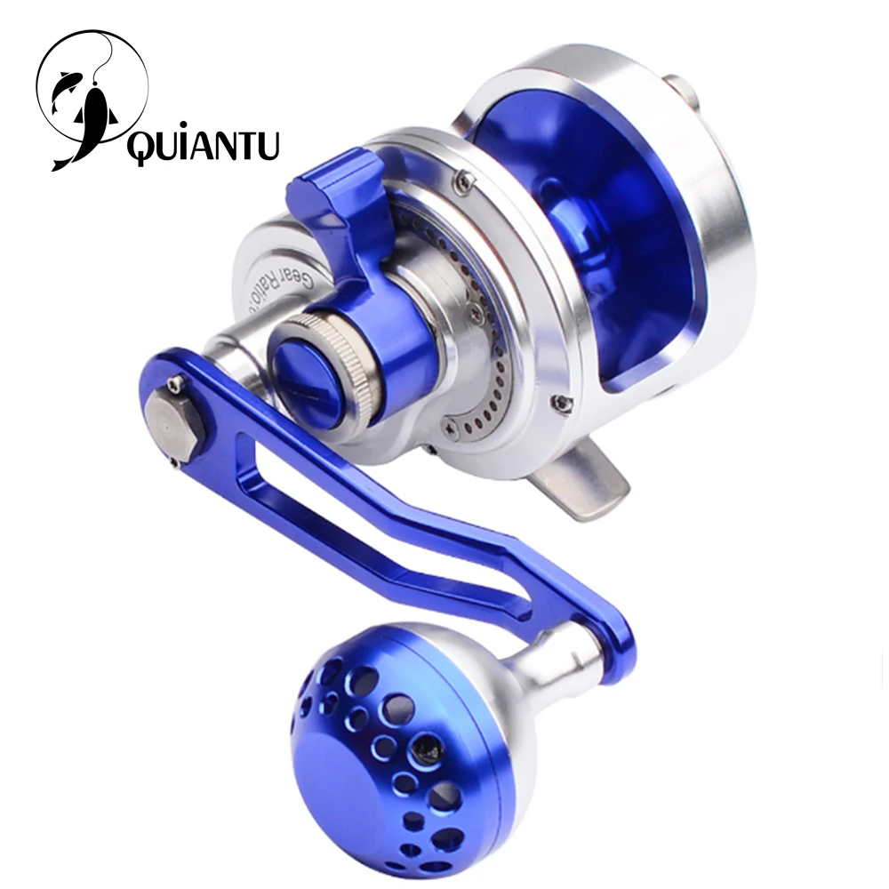 QUIANTU новый PRO Рыболовная катушка Троллинг рулон Алюминий CNC фрезерованные 200 500
