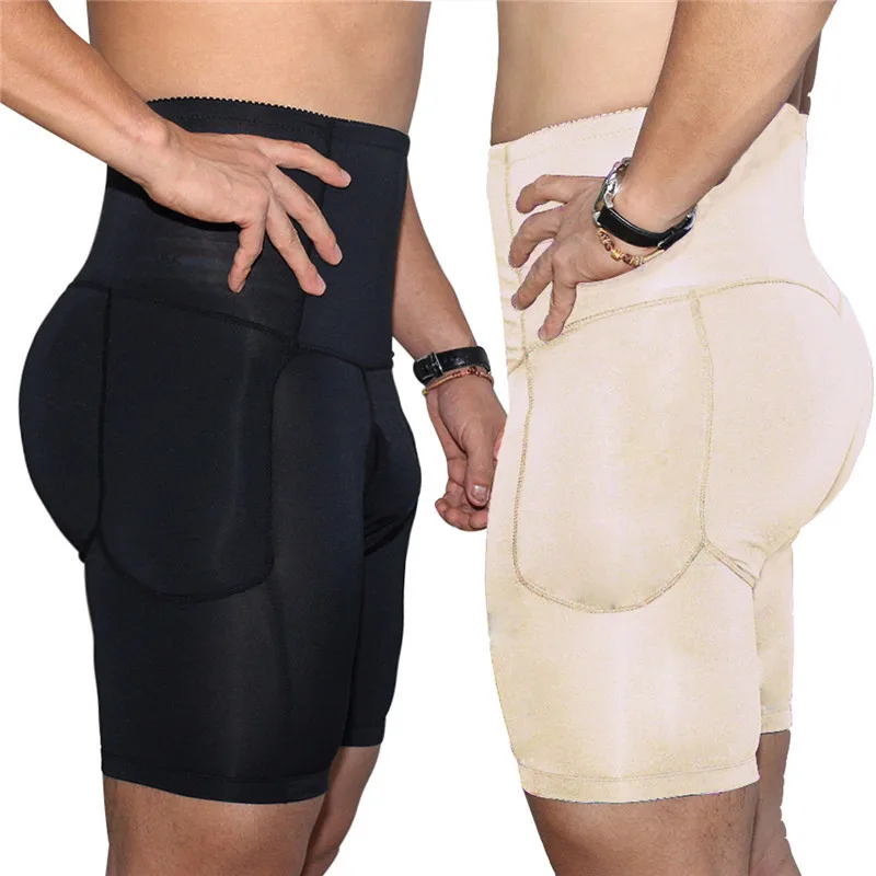 

Men's Compression High Waist Boxer Shorts Trainning Exercise Shorts Girdle Pants Tummy Slim Body Shaper Plus Size