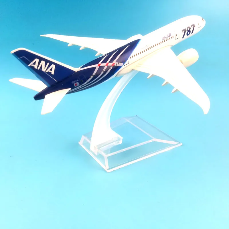 Бесплатная доставка 16 см модель самолета Боинг 787 ANA из металлического сплава