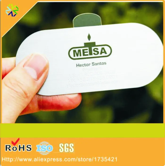 small size Custom special shape good quality popular metal business card
