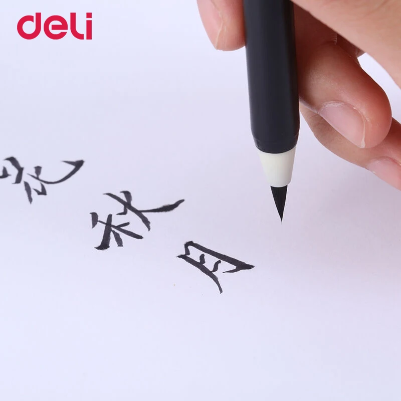 Deli Оптовая продажа 2 шт. мягкая ручка для письма каллиграфии школьные