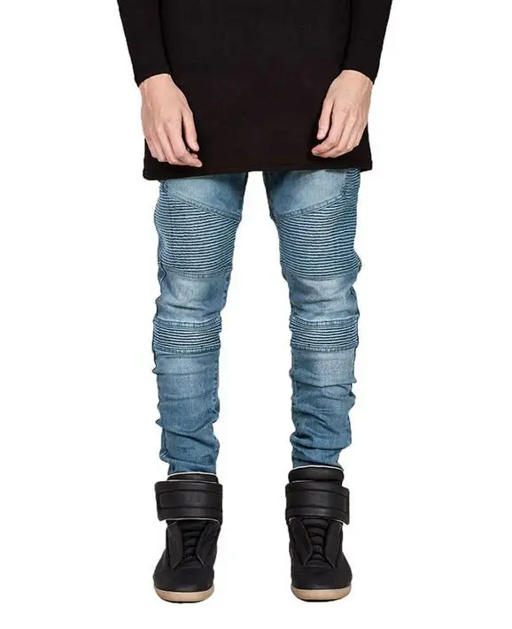 

High Quality 2020 Spring Autumn Runway designer Jeans biker denim overalls men Khaki Black White Pants Bottom homme