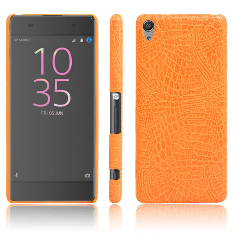 Чехол для Sony XA F3111 F3112 Жесткий ПК с текстурой крокодиловой кожи + твердая задняя