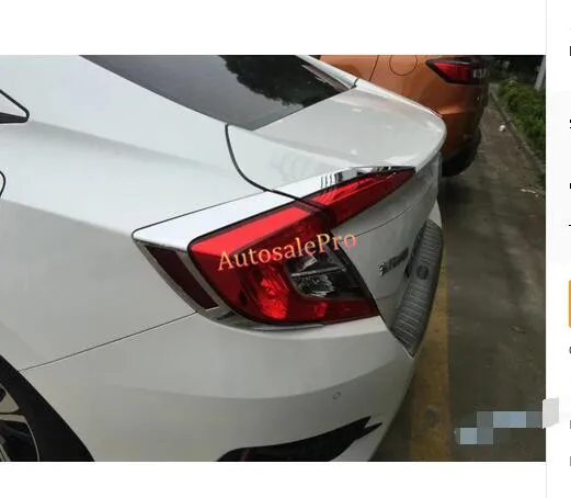 Для Honda Civic 10th седан 2016 2017 ABS хромированный задний светильник задние фонари на веко