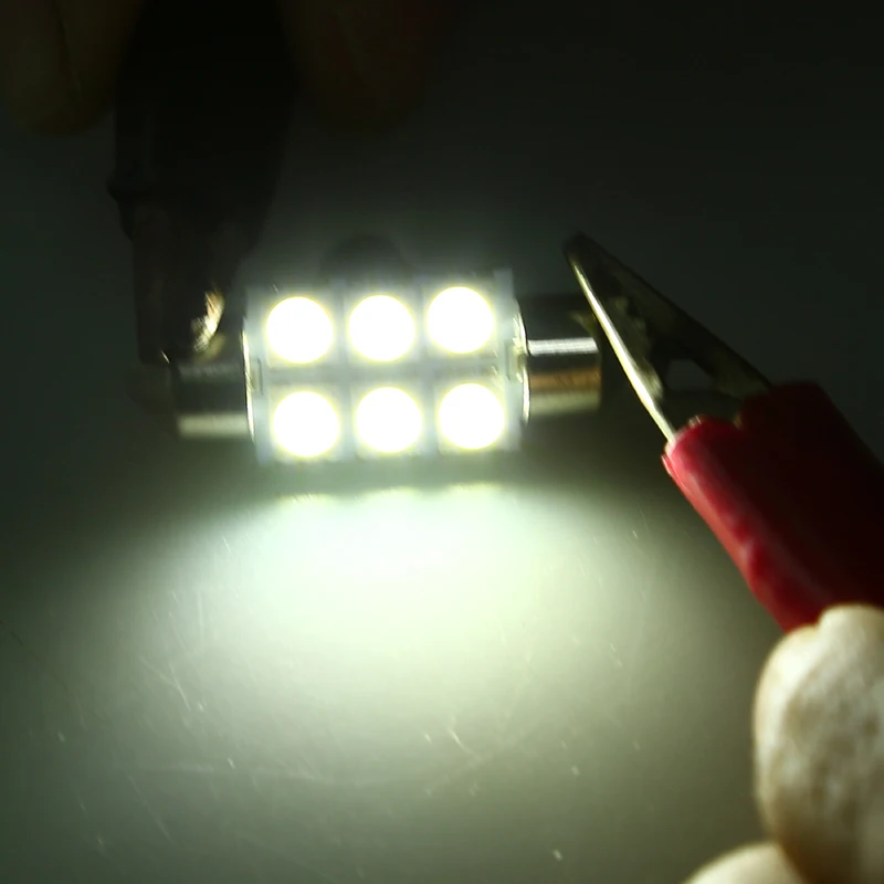 Posbay 1/2/4/10 шт 36 мм 5050 6SMD белый микро общего автомобиля гирлянда для салона Купол