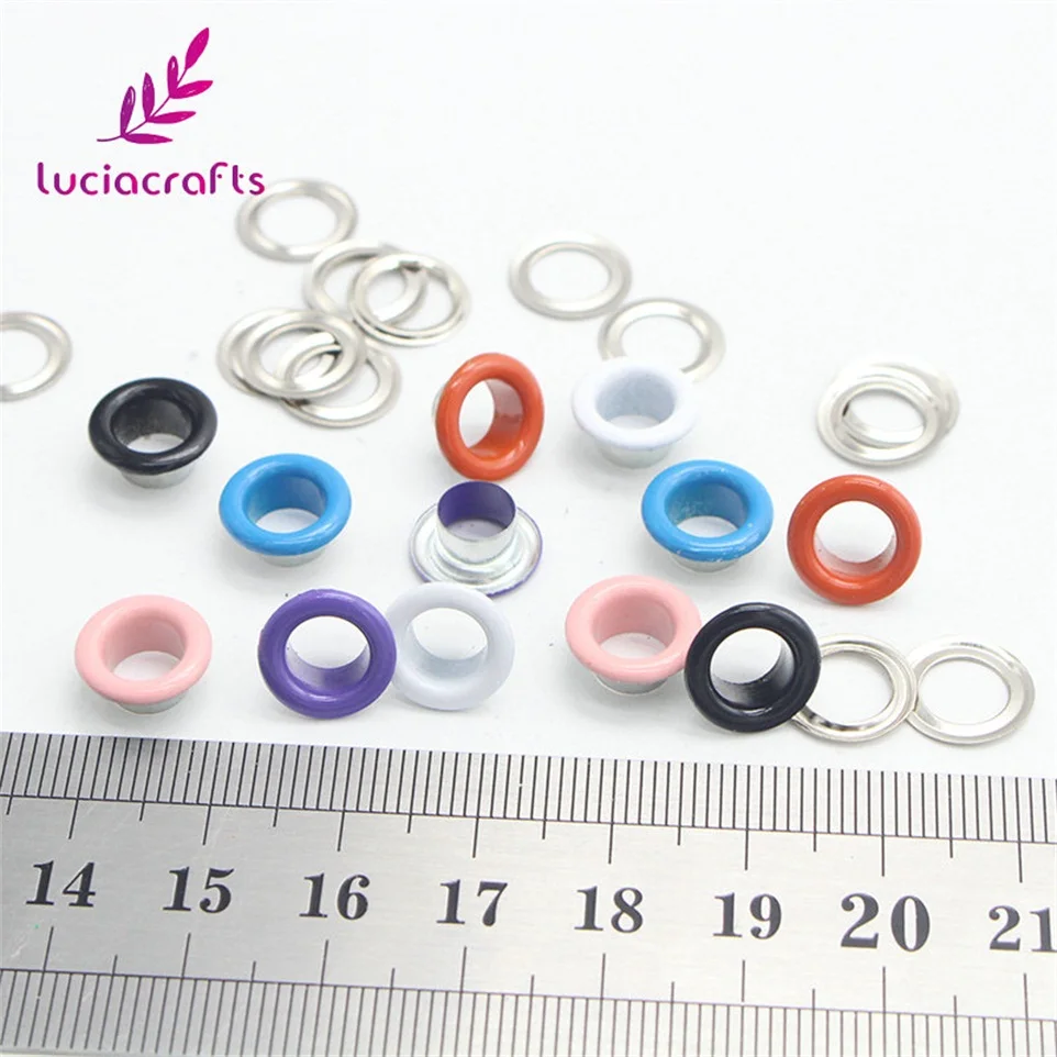 Lucia crafts 50 наборов 10,5*6,5*5 мм Металлические Люверсы для скрапбукинга поделки DIY украшения одежды куклы люверсы аксессуары G1301
