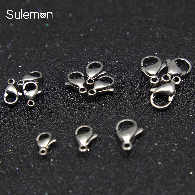 

20pc/Lot 9/11/13mm Stainless Steel Lobster Clasps Hooks Jewelry Finding Bracelet Making Handmade Accessories Necklace Parts JF19
