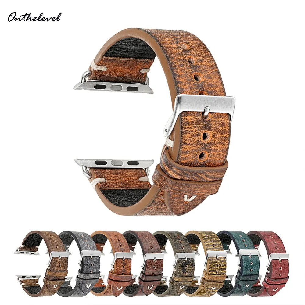 Ремешок кожаный для Apple Watch Band 38 мм 42 iwatch Series 1 2 3 4 # D|Ремешки часов| |