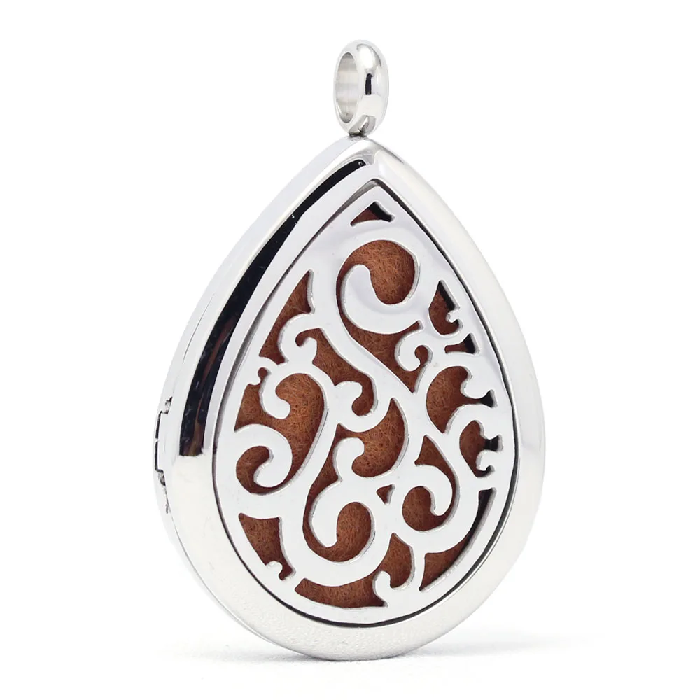 

Stailess Steel Oval Shape Aromatherapy Aroma Essential Oil Diffuser Necklace