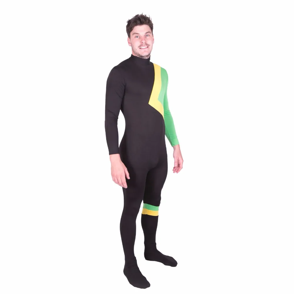 Мужской костюм комбинезон на молнии из спандекса|zentai bodysuit|bodysuit zentaibodysuit plus |