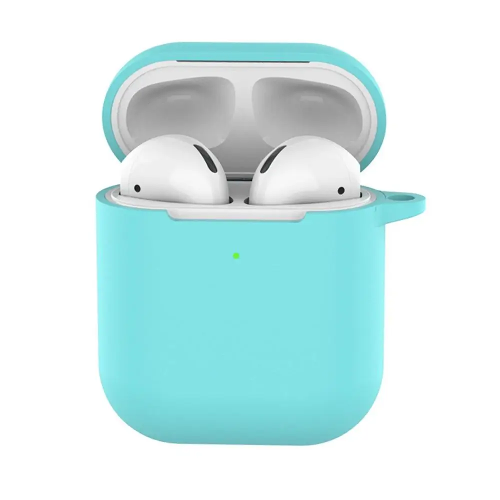 J Силиконовый чехол для AirPods с защитой от потери, защитный чехол для Apple AirPods 2 с заушником и без заушника - Цвет: J