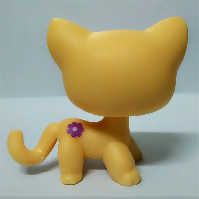 LP Pet Shop животного фиолетовый цветок желтый короткие волосы игрушки Бесплатная