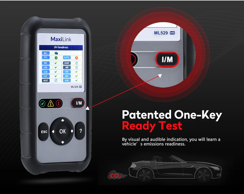 Autel MaxiLink ML529HD сканирующее устройство усовершенствованный режим 6 OBD2 авто код ридер Heavy Duty диагностический инструмент с использованием SAE-J1939 SAE-J1708