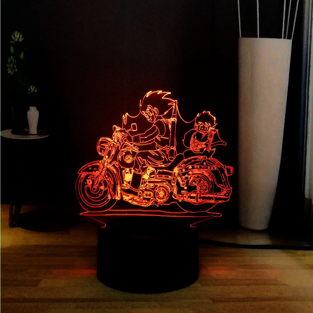 3D лампа иллюзия для мотоцикла Wukong Brother RGB 7 цветов акриловый светодиодный Ночной
