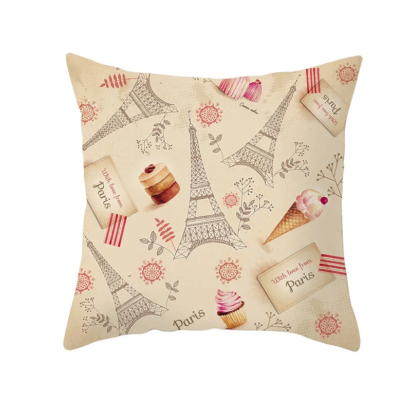 mling 1PC Notre Dame De Paris Art Printed Church Gothic Building Polyester Decorative Pillowcases Pillow Cover Pillow Case