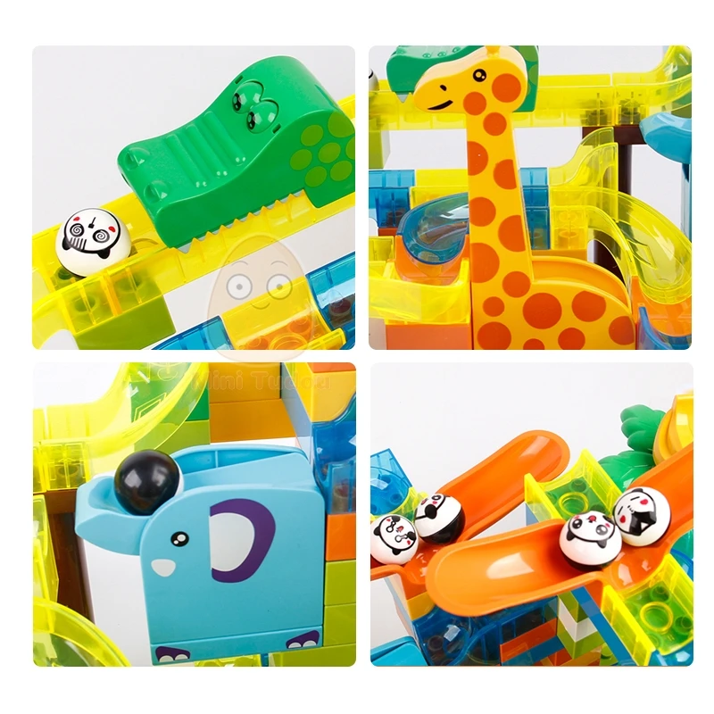 54 168 шт. Marble Racing Run Jungle Adventure Track Building Blocks большой размер лабиринт мяч Строительные