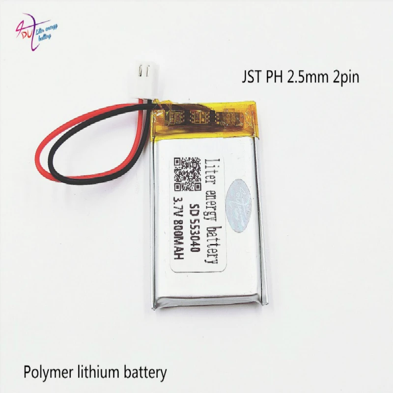 XH2.54 800 мАч 553040 3 7 В для Mp3 MP4 MP5 GPS Мобильный bluetooth тахограф игрушка полимерный