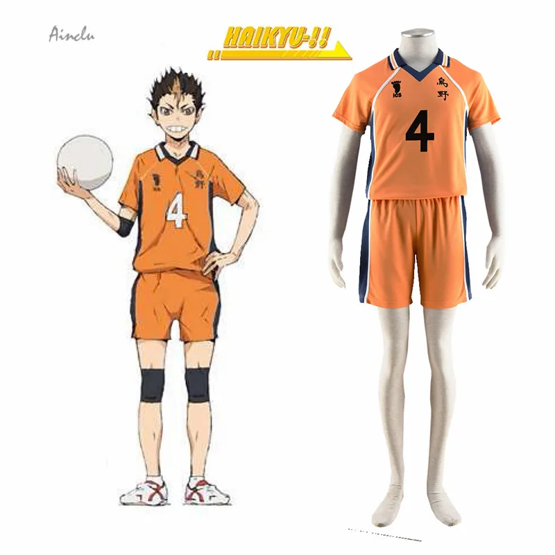 Ainclu Бесплатная доставка Haikyu! Nissinoya Yuu Karasuno школьная униформа для старшеклассников