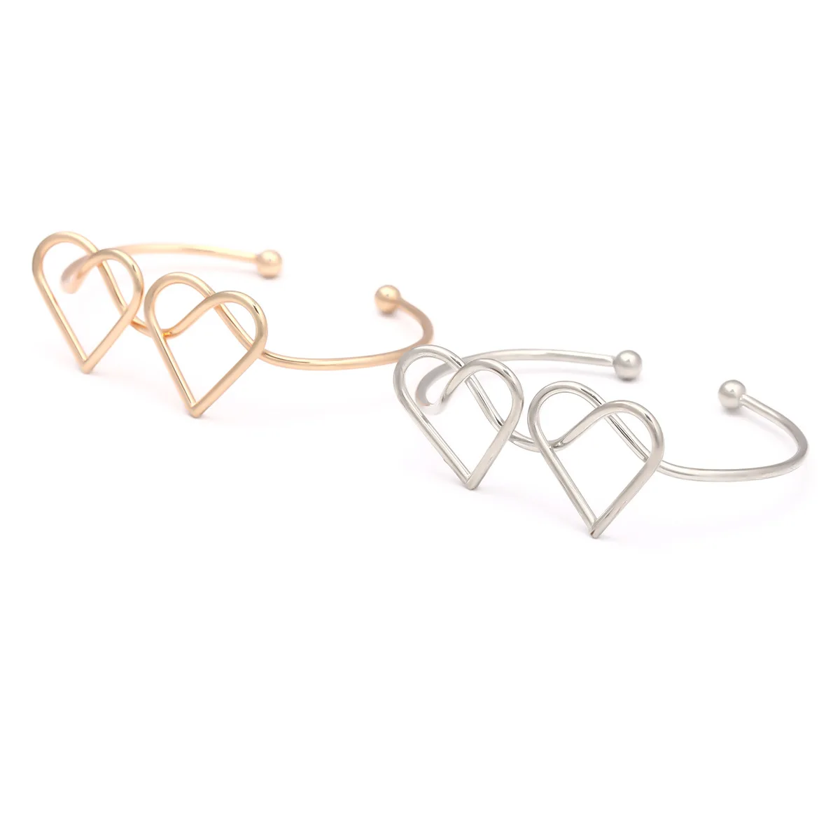 KITEAL Hot Gift Creativity Simple Wild Korean Metal Handmade Heart Bow-Knot Opening Bracelet Maiden Summer Jewelry | Украшения и