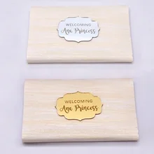 100 шт. акриловое зеркало с именем Babyshowers Добро пожаловать ребенок