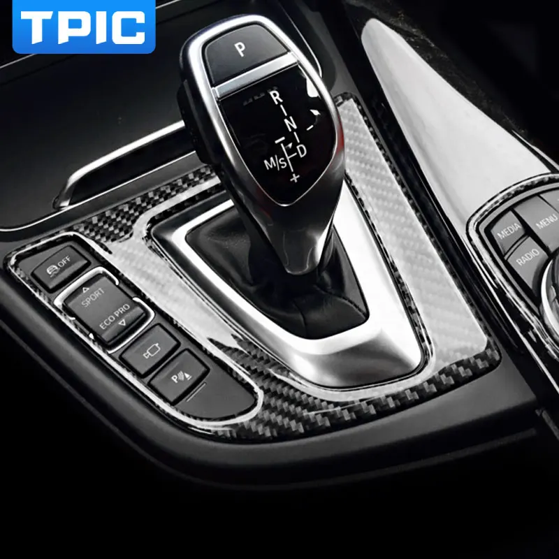 TPIC Автомобильная Центральная панель переключения передач из углеродного