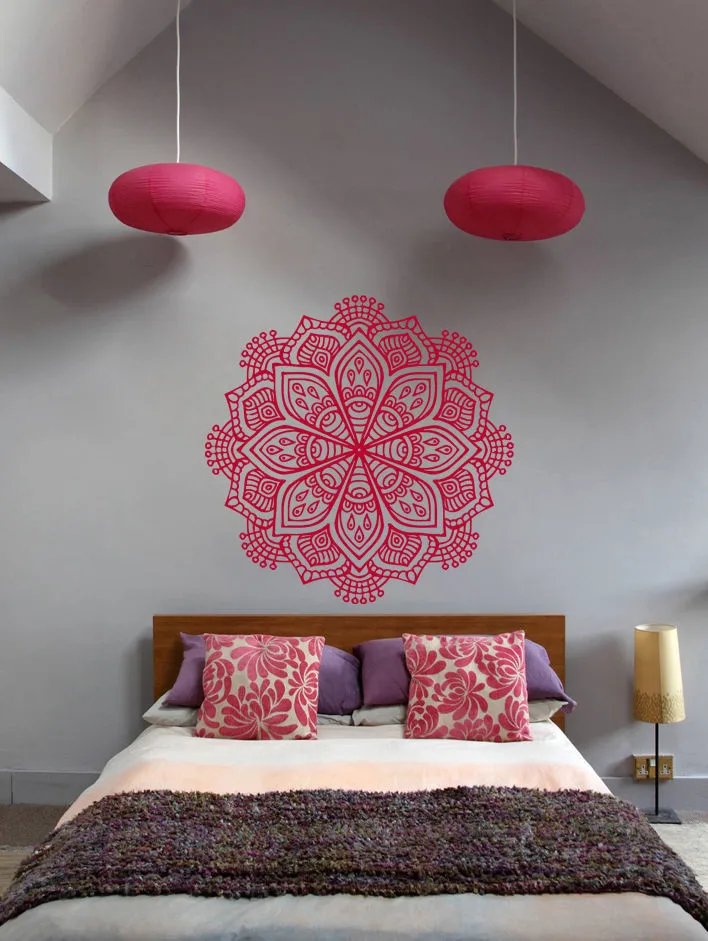 New Wall Decal Sticker mandala hamsa hand Buddha Hindu Hinduism Ornament 22x22inch