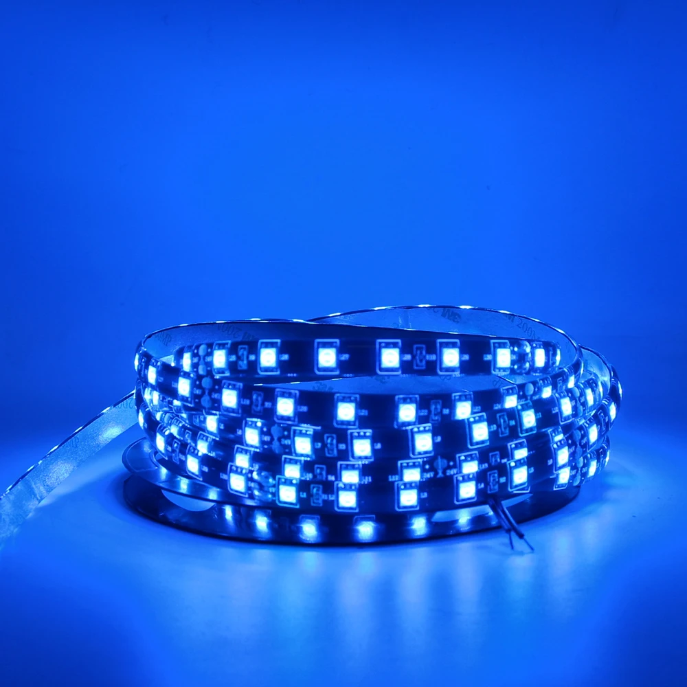 12V Светодиодные ленты светильник 5050 SMD 60 светодиодный s/M ЧЕРНЫЙ печатной платы гибкий Водонепроницаемый RGB/белый/теплый белый 5050 светодиодный ленточный светильник автомобильный светильник s