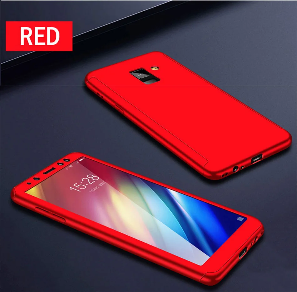 360 Защитный чехол для samsung Galaxy a50 a30 a10 m10 m20 полное покрытие со стеклом для samsung a3 a5 a7 a6 a8 plus a9 a7