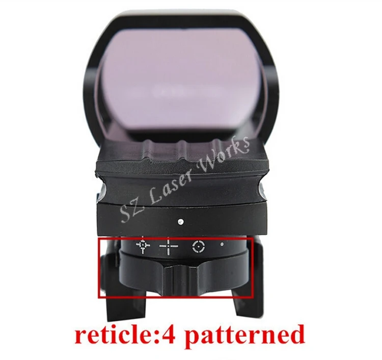 Оптический прицел Red Dot 1x23x34 компактный с красной и зеленой точками 4 сетки для