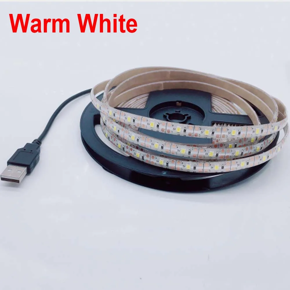 5V USB Мощность Светодиодные ленты светильник RGB 2835 3528 SMD HD ТВ настольных ПК Экран
