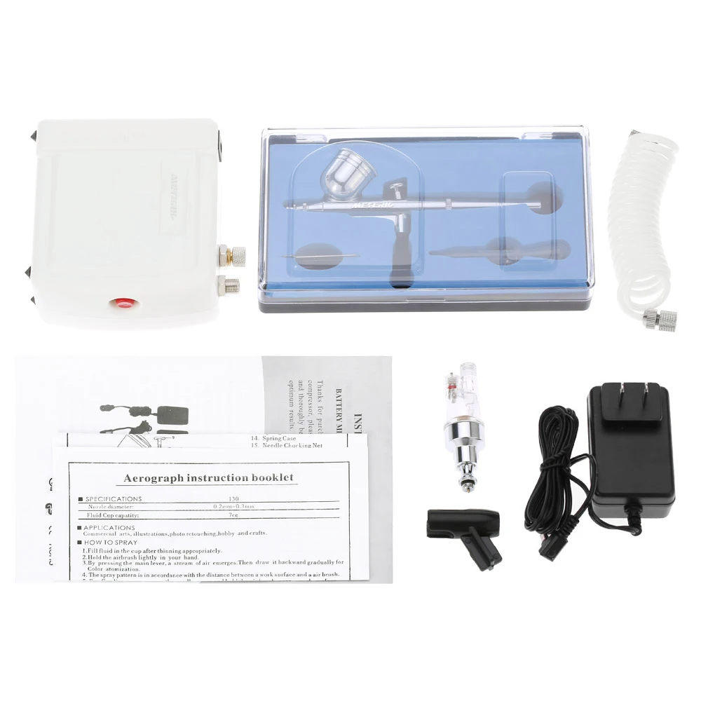 Профессиональный гравитационный подающий Аэрограф Meterk Двойного действия