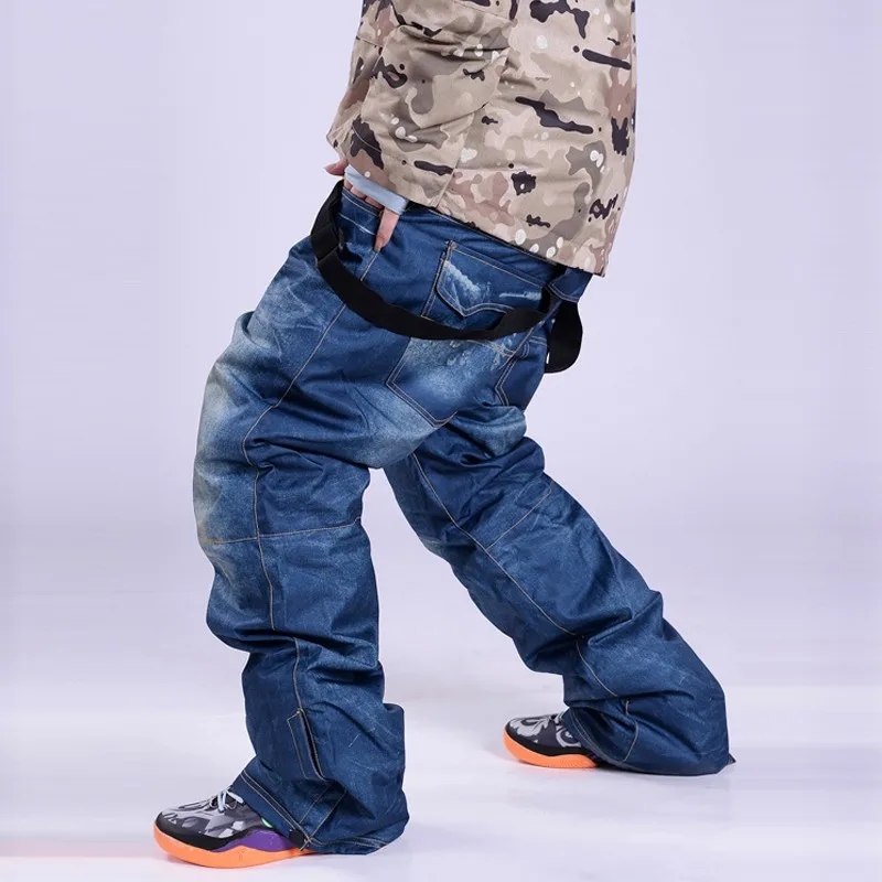 Лидер продаж зимние мужские штаны 2017 лыжные хлопковые шнуры уличные монобордные