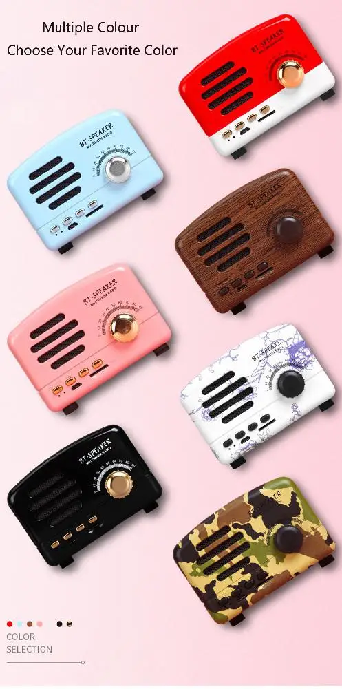 Acekool ретро портативный мини Bluetooth динамик беспроводной s Super Bass Музыка громкий
