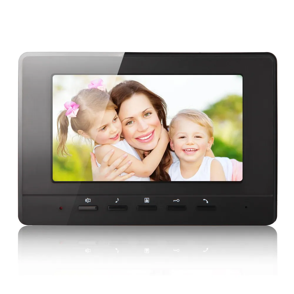 Видеодомофон для домашней безопасности система связи 7 дюймов TFT ЖК экран четыре