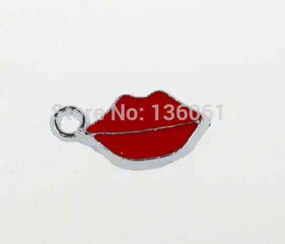 10 шт. винтажная бижутерия Эмаль Инь Янь Гвоздика цветок красные губы обувь демон