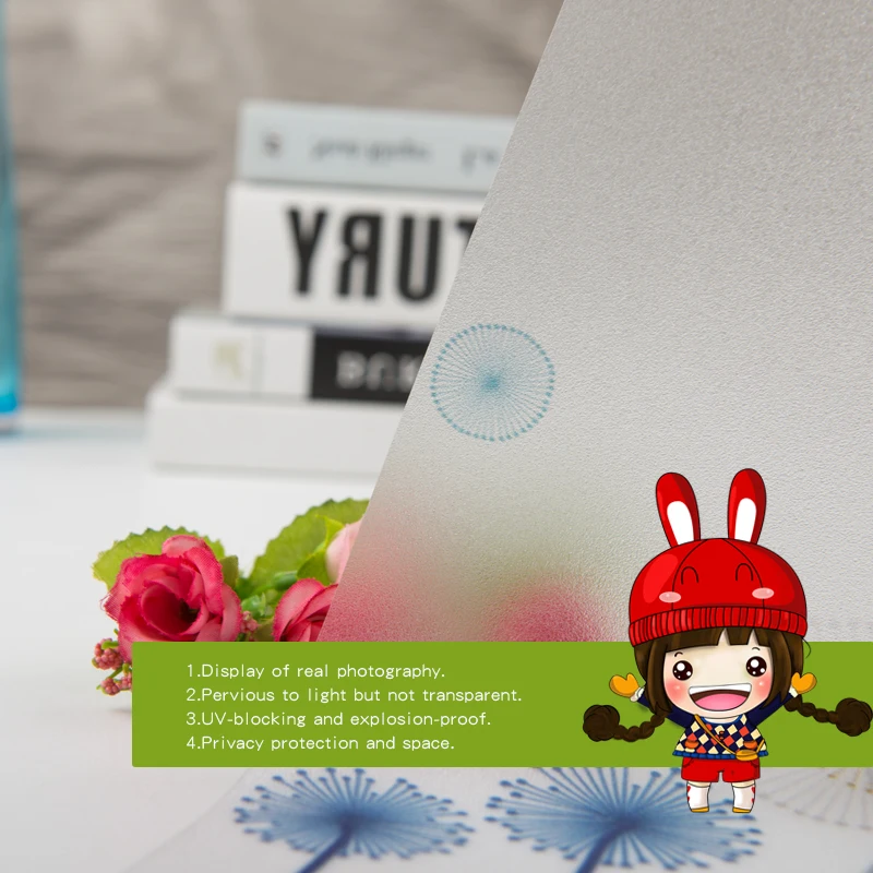 Самоклеющаяся пленка для окон цветная виниловая украшения дома Одуванчик бохо