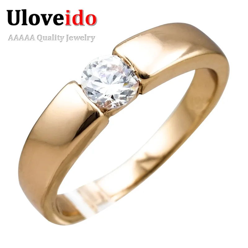 Uloveido 15% Кольцо Розового Цвета Цвет Ювелирные Подарки для женщины Мужчины