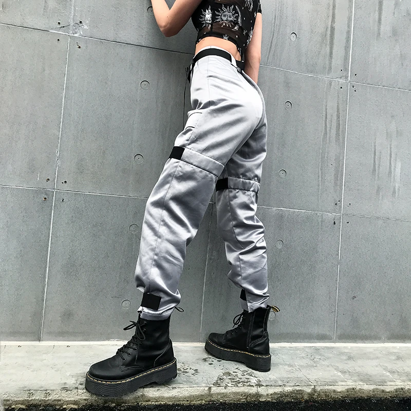 Брюки Харадзюку Для женщин 2019 Новый Повседневное Высокая Талия Женская мода