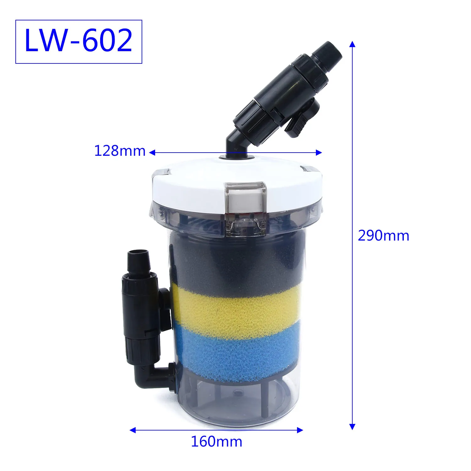 Для LW-602/LW-603 прозрачный аквариум предварительно фильтр с фильтром хлопок без насоса