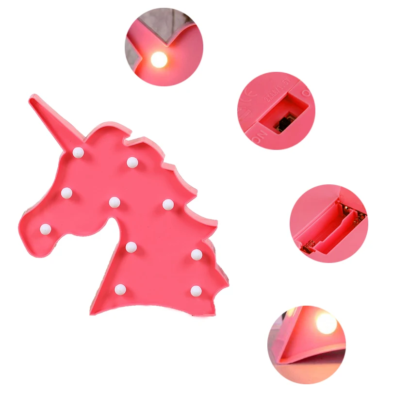 Unicornio светодиодный ночник Единорог вечерние 3D светодиодный Настольный светильник Новинка животное знак шатра письмо лампа Luminaria детские игрушки подарок