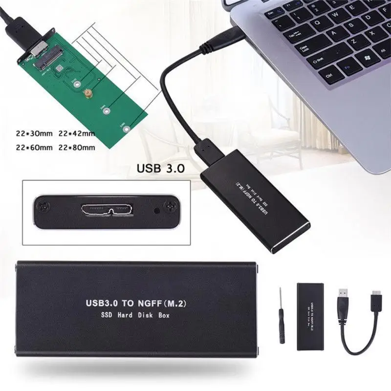2018 Новинка Лидер продаж USB 3 0 к NGFF M.2 SSD жесткого диска коробка B Ключ адаптер
