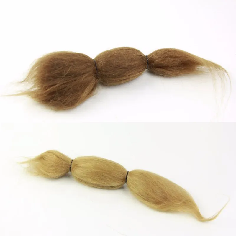 Brown and Blonde NPK Кукла Reborn Baby мохер 15 г коричневый и блонд натуральные аксессуары 15 см Ангорская козья шерсть DIY парики для новорожденных - Цвет: Brown and Blonde