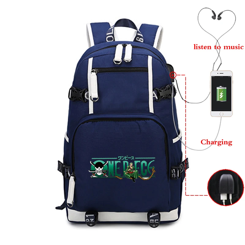 Schoolbags Один предмет Рюкзаки Мультфильм Сумка с персонажами аниме Модный повседневный большой рюкзак для мужчин и женщин черные школьные сумки зарядка через Usb Sac Dos - Цвет: Schoolbags